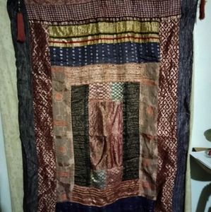 Vintage Sari Throw Blanket